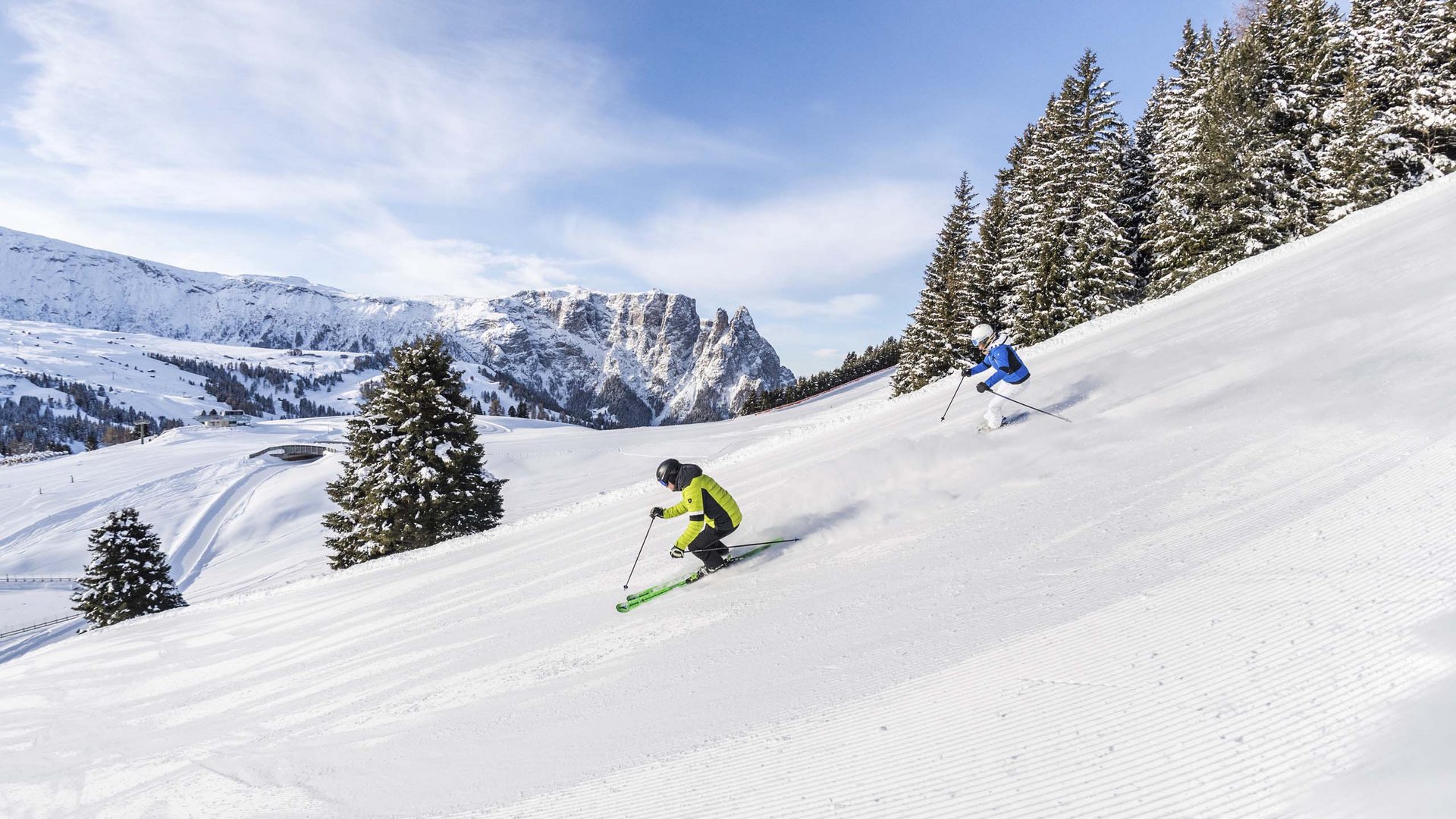 Winter holiday at Alpe di Siusi/Seiser Alm: at Hotel Schmung